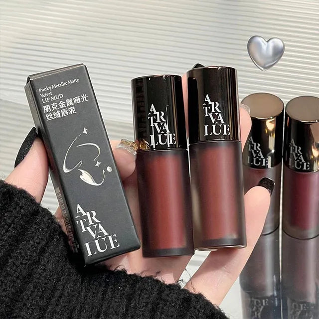Art Value - Punk Metallic Matte Velvet Lip Mud - Atmosphere Red #5
