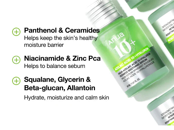 Anua - Azelaic Acid 10 Hyaluron Redness Soothing Serum 30ml