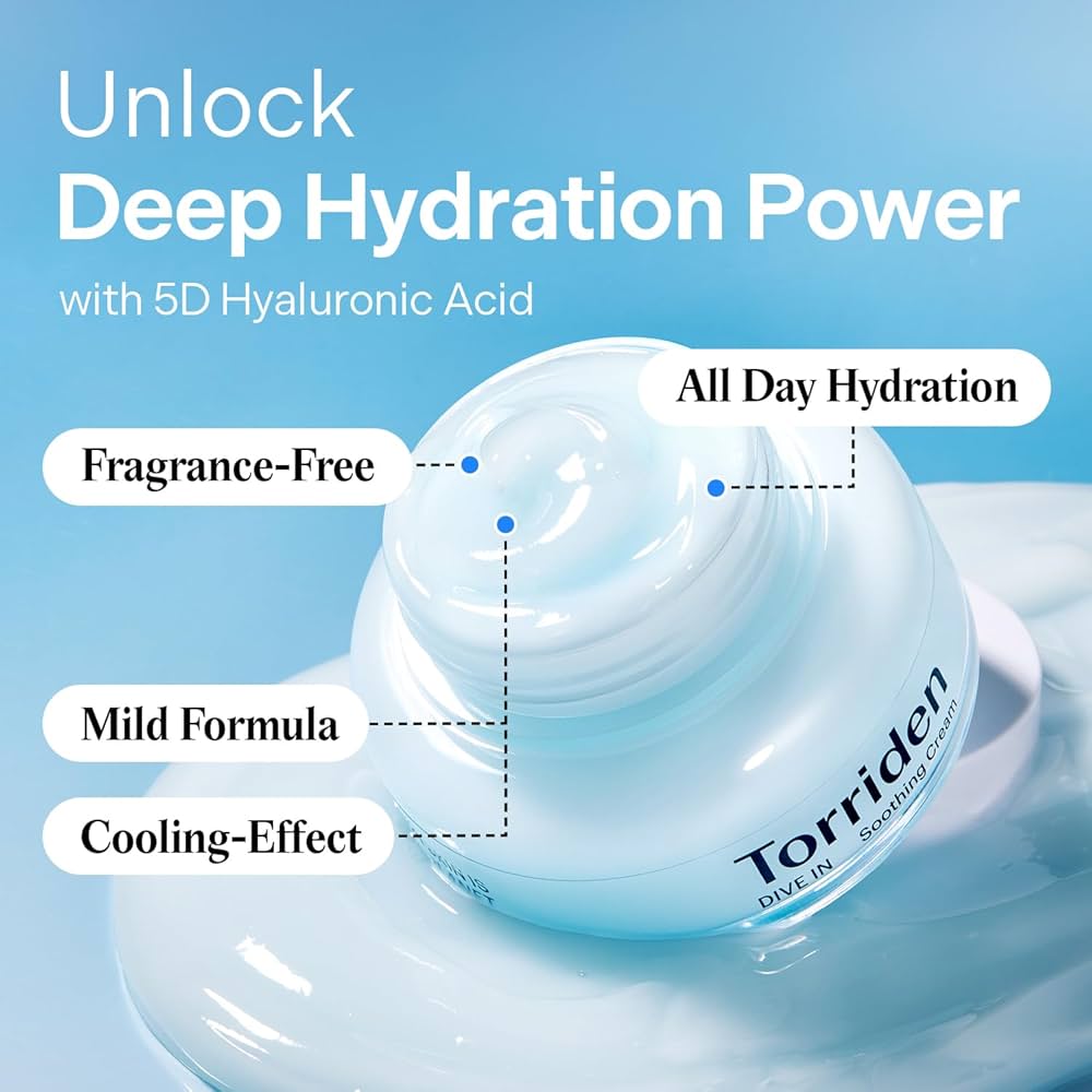 Torriden - DIVE -IN Low Molecular Hyaluronic Acid Soothing Cream
