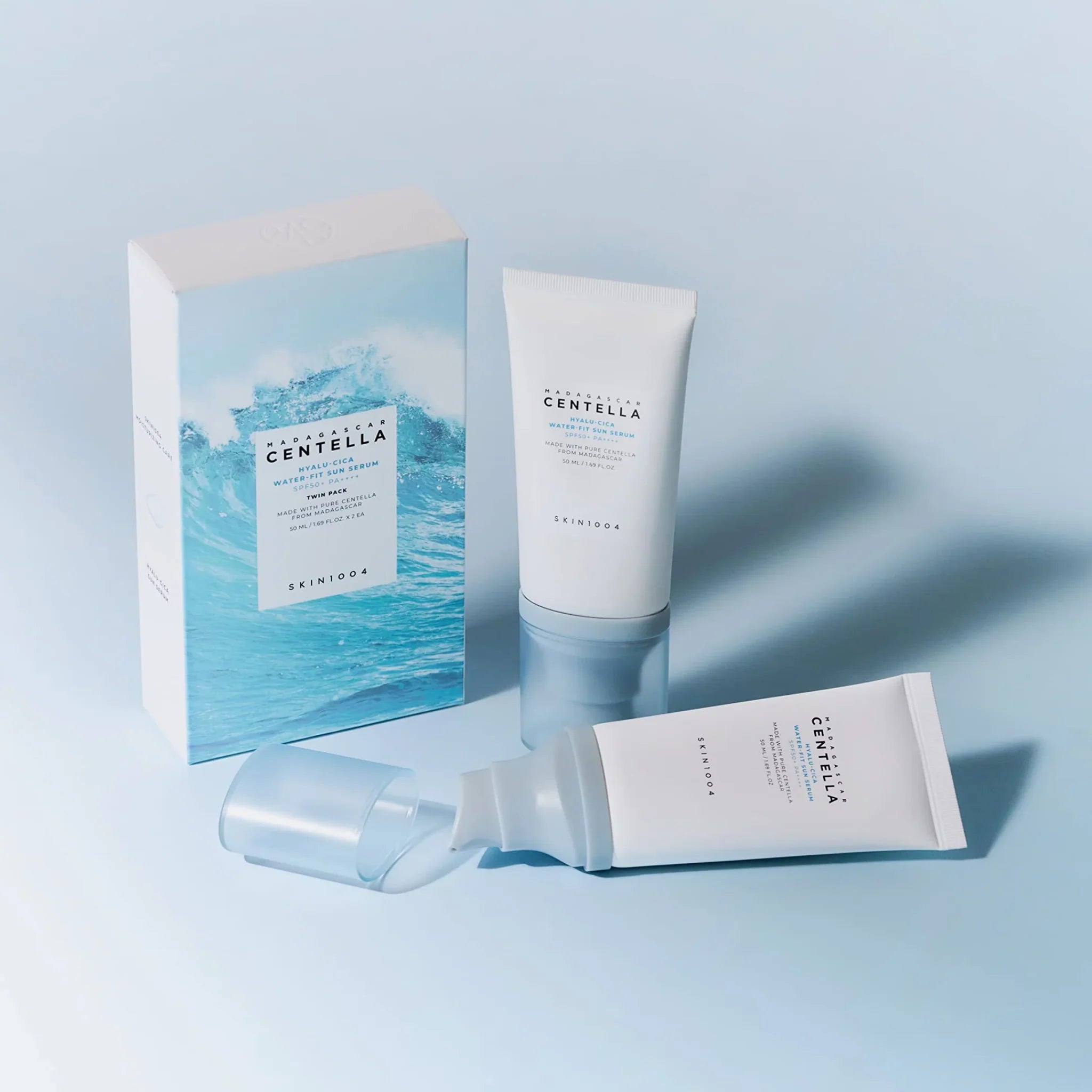 SKIN1004 - Madagascar Centella Hyalu-Cica Water-Fit Sun Serum Twin Pack 2 x 50ml